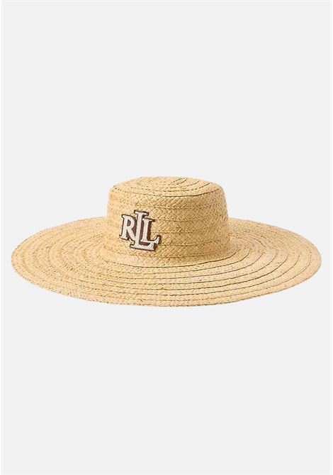 Straw hat with LRL monogram logo LAUREN RALPH LAUREN | 454943745001NATURAL
